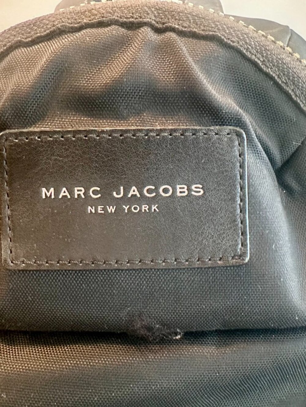 Marc Jacobs Black Nylon Mini Backpack Silver Hardware Zip Front Pockets - Picture 3 of 11